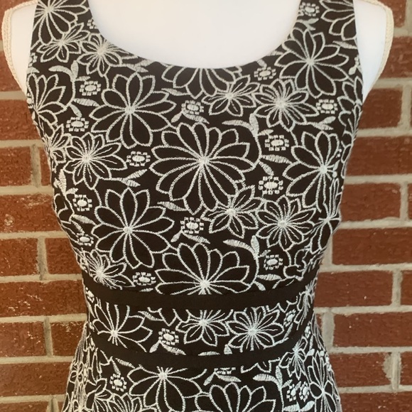 Talbots Black and White Embroidered Dress - Picture 2 of 6